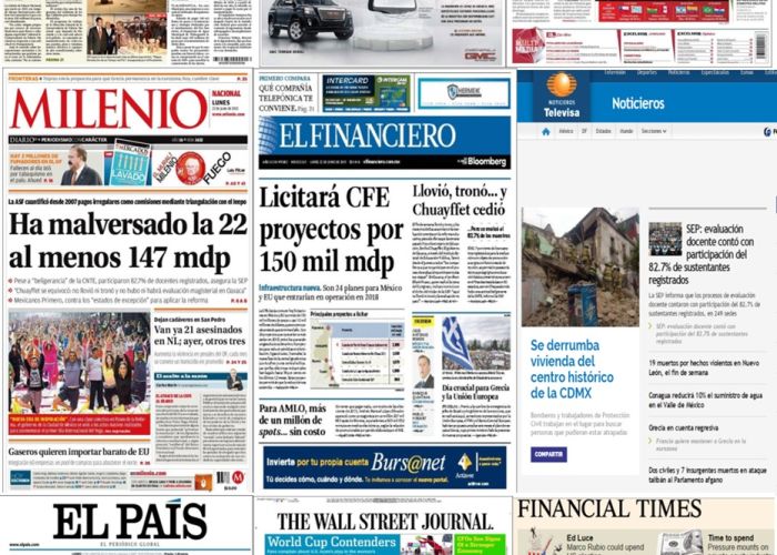 Los principales titulares en la prensa nacional e internacional del 22 de junio.