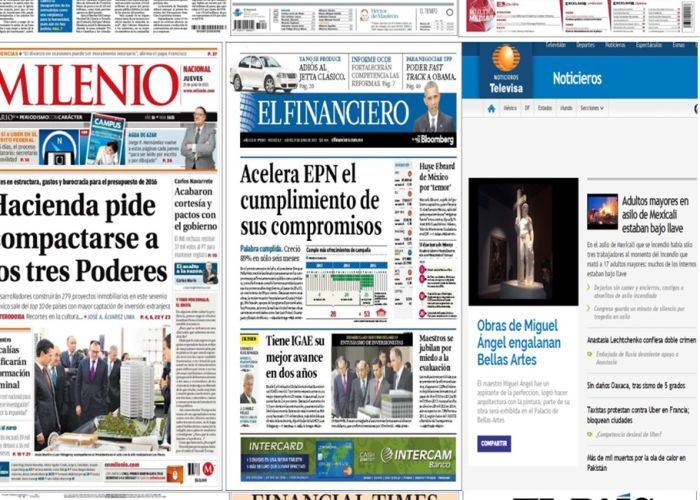 Los principales titulares en la prensa nacional e internacional del 25 de junio.
