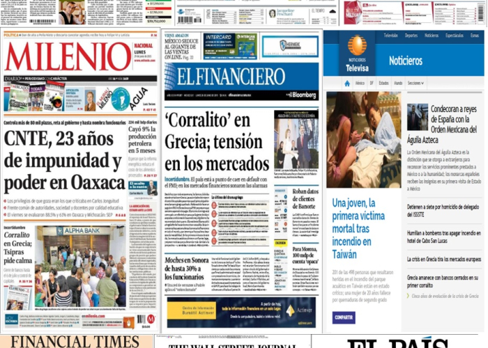 Los principales titulares en la prensa nacional e internacional del 29 de junio.