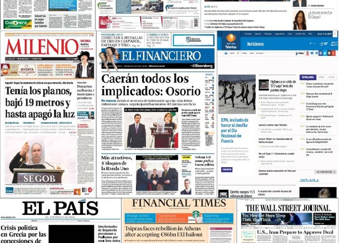 Los principales titulares de México y el mundo del 14 de julio