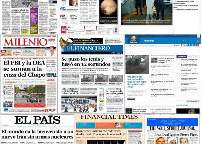 Los principales titulares de México y el mundo del 15 de julio