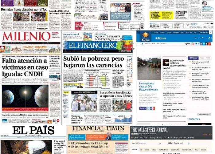 Los principales titulares de México y el mundo del 24 de julio