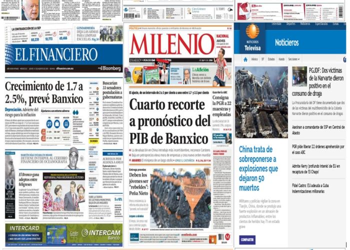 Los tiulares en la prensa nacional e internacional del 13 de agosto.