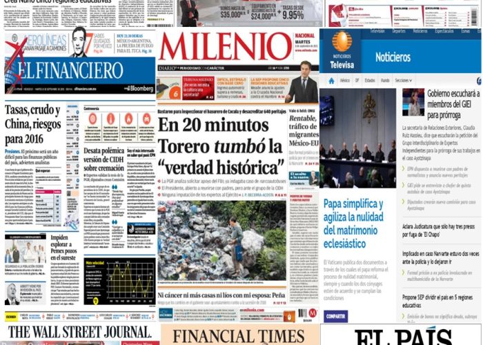 Las principales portadas en la prensa nacional e internacional del 8 de septiembre.