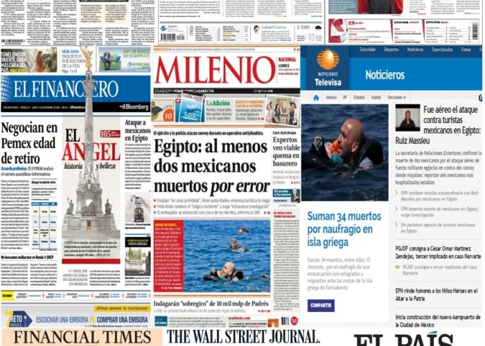 Las principales portadas en la prensa nacional e internacional del 14 de septiembre.