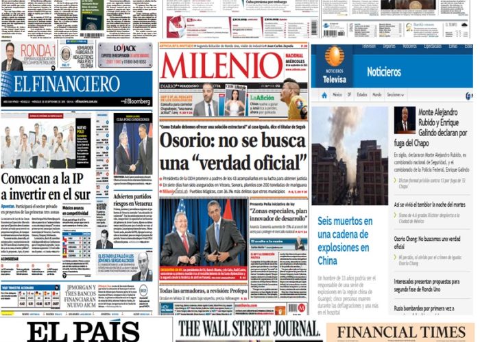 Las principales portadas en la prensa del 30 de septiembre.