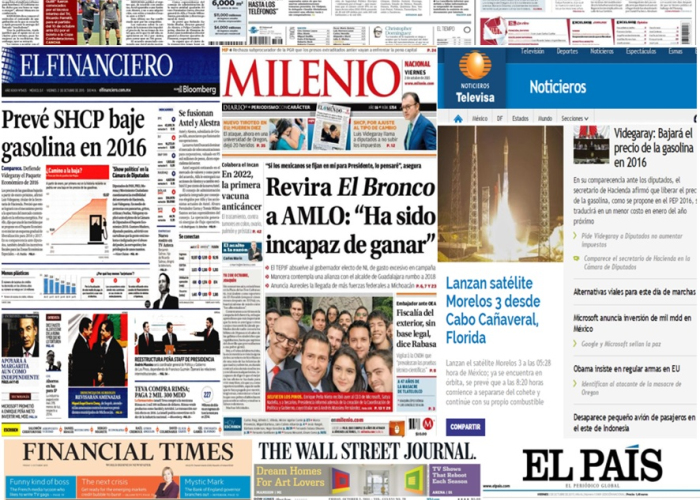 Las principales portadas en la prensa de México y el mundo del 2 de octubre.