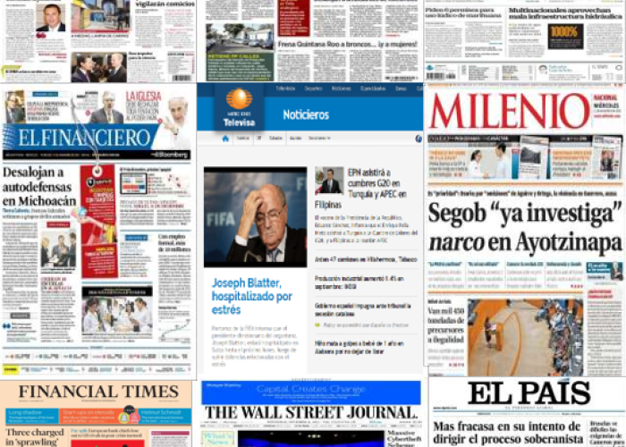 Las principales portadas en la prensa de México y el mundo del 11 de noviembre.