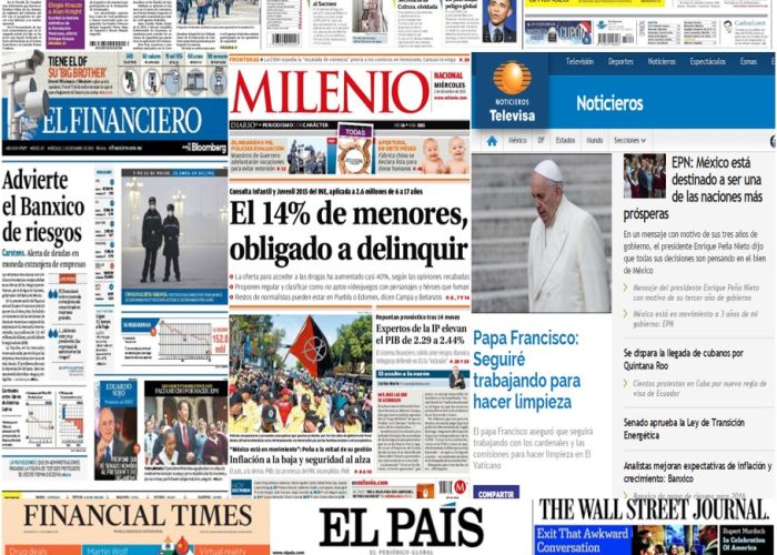 Las principales portadas en la prensa de México y el mundo del 2 de diciembre.