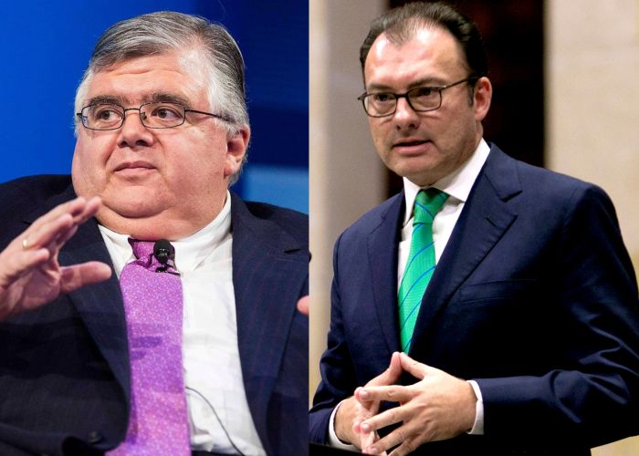 El gobernador Agustín Carstens y el secretario Luis Videgaray anunciaron hoy medidas para enfrentar la incertidumbre y volatilidad financiera global