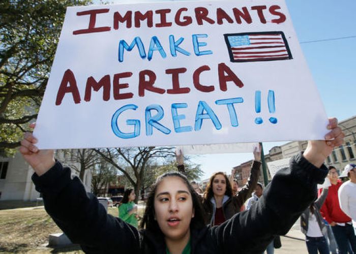 Desde el inicio de la administración Trump los migrantes han realizado varias protestas contra las políticas racistas del republicano.