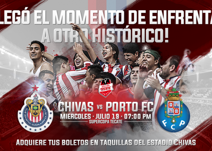 Chivas se enfrenta hoy a Porto en el Estadio Chivas