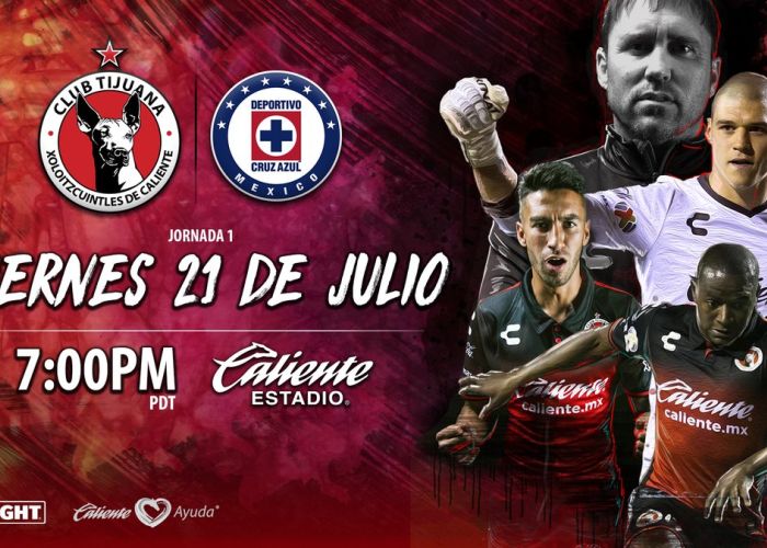 Xolos recibe a Cruz Azul en la cancha del estadio Caliente