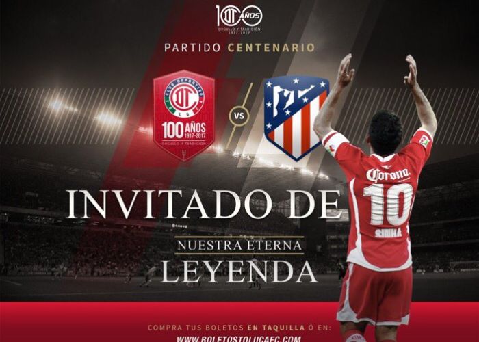 Toluca celebra su centenario enfrentando al Atlético de Madrid