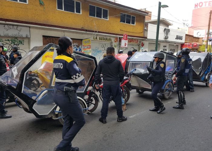 La Semovi retiró los mototaxis por ser un transporte no autorizado