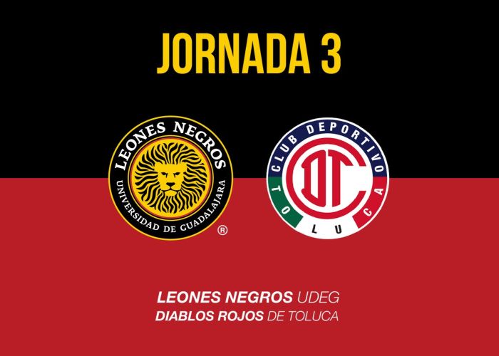 Leones Negros y Diablos Rojos se enfrentan el la Jornada 3 de la Copa Mx