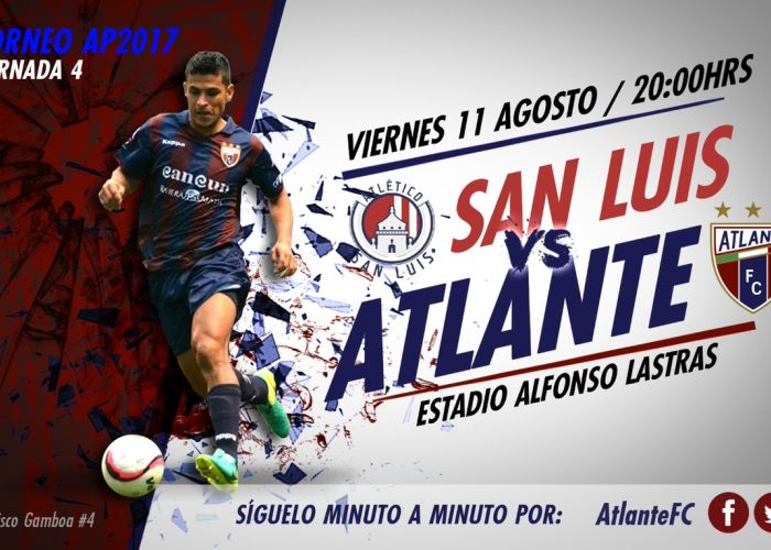 San Luis recibe al Atlante en la Jornada 4 del Ascenso Mx