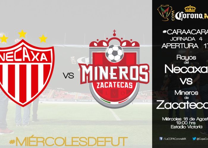 Necaxa y Mineros se enfrentan en la Jornada 4 de la Copa Mx