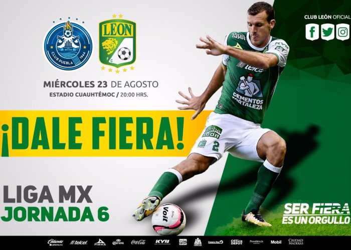 León visita a Puebla en la Jornada 6 del Apertura 2017