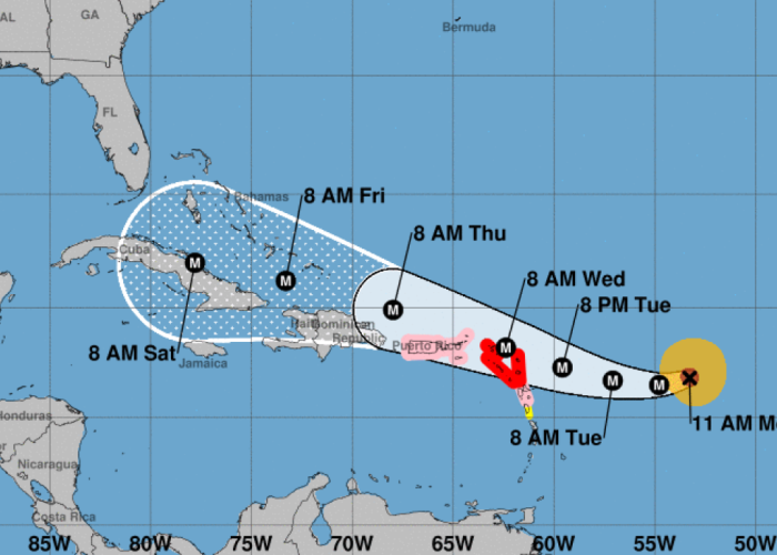 Irma continúa ganando fuerza en su desplazamiento por el Atlántico