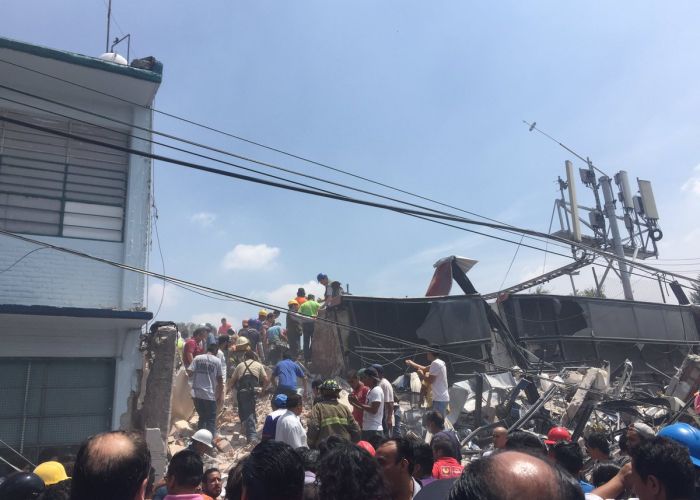 La fábrica ubicada en la colonia Obrera colapsó durante el sismo