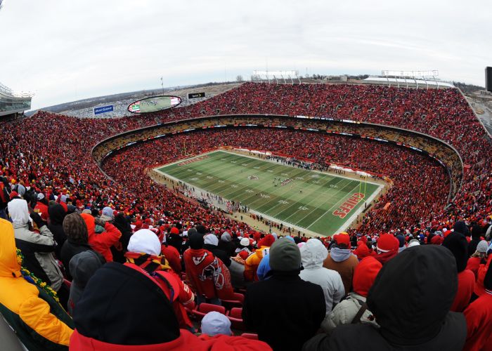 El Arrowhead Stadium, casa de los Chiefs. Foto Chiefs/Air Force Global Strike Command