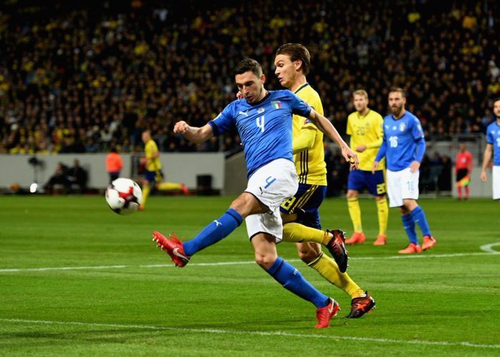 Italia y Suecia. Foto: Italia/Twitter @azzurri