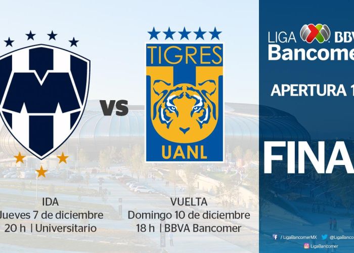 Final del Apertura 2017. Foto: Monterrey vs Tigres/Liga Mx