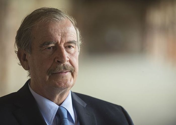 Gritan "ratero" y "traidor" a Vicente Fox en Nueva York. Foto: Wikicommons
