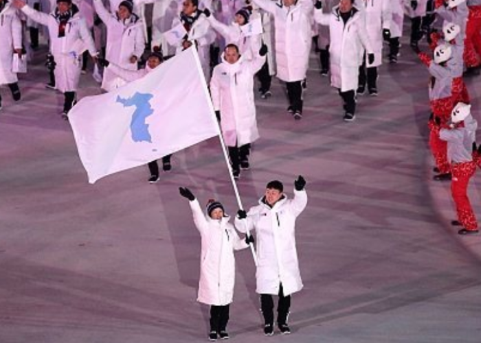 Las dos Coreas desfilaron como una nación en PyeongChang después de hostilidades. Foto: Instagram