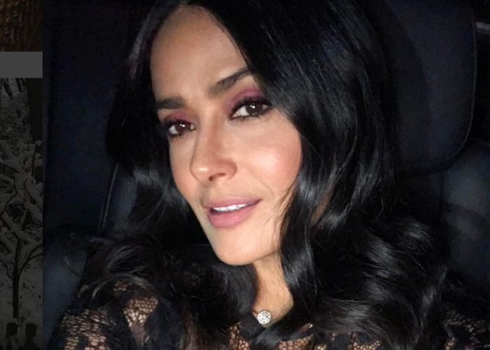 Salma Hayek cambió su tradicional negro por el rubio. Foto: Instagram