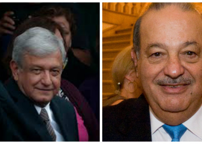 AMLO-Carlos Slim/Fuente: Wikimedia Commons-Flickr