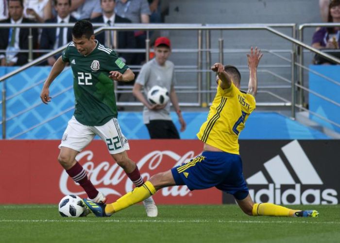 México contra Suecia Rusia 2018 Foto: @miselecciónmx
