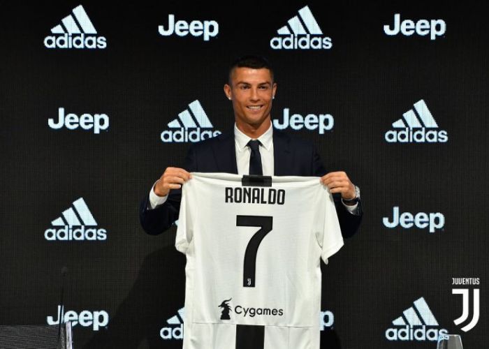 Presentación de Cristiano Ronaldo como jugador del Juventus Foto: Twitter Juventus @juvetusfc