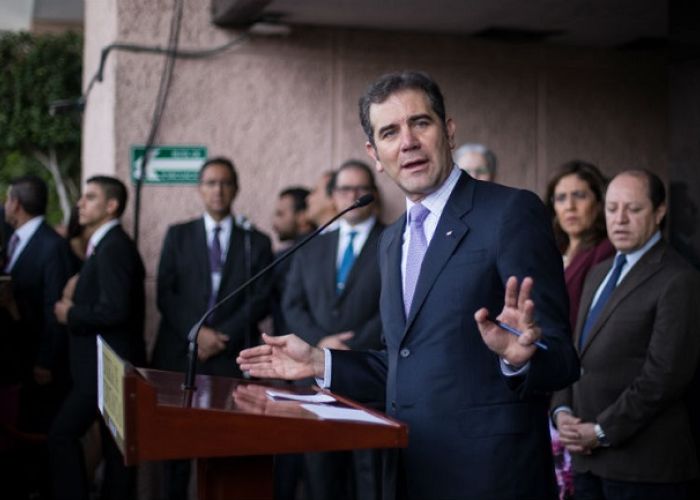 Lorenzo Córdoba, consejero presidente del INE, en conferencia de prensa en la Cámara de Diputados: Cuartoscuro