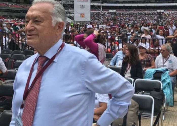 Manuel Bartlett durante cierre de campaña de Andrés Manuel López Obrador Foto: Twitter Manuel Bartlett @ManuelBartlett