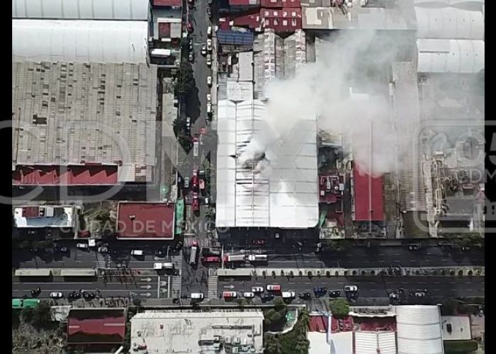 Incendio registrado en Av. Tláhuac, en Iztapalapa Foto: Twitter C5 de la Ciudad de México @C5_CDMX