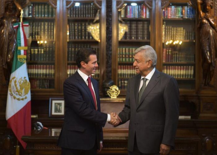 Reunión entre Enrique Peña Nieto y Andrés Manuel López Obrador el pasado 3 de julio Foto: Twitter Presidencia de México @PresidenciaMX