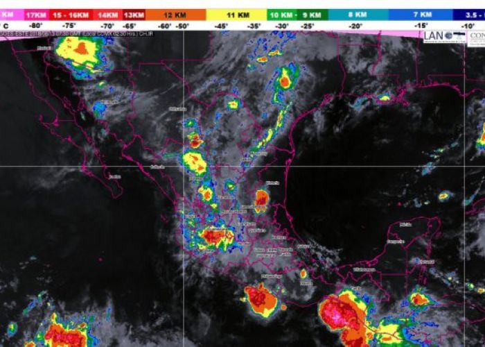 Pronóstico de tormentas del SMN Foto: Twitter @conagua_clima