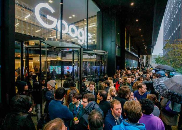 Desde California y Nueva York hasta Dublin y Tokyo, los empleados de Google salieron a protestar (Foto: @GoogleWalkout)