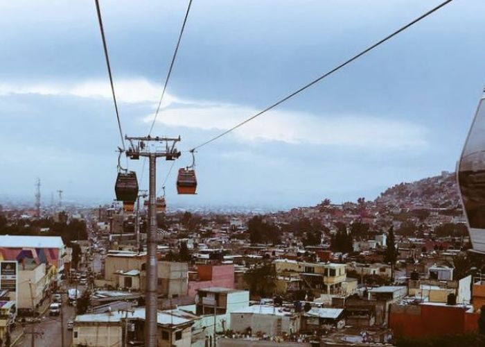 Teleférico en Ecatepec, Estado de México.