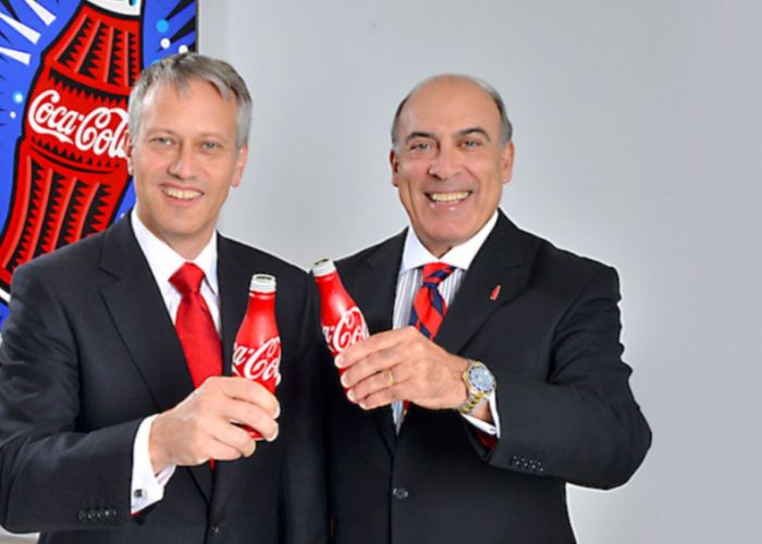 James Quincey y Muhtar Kent. Foto: Coca Cola UK