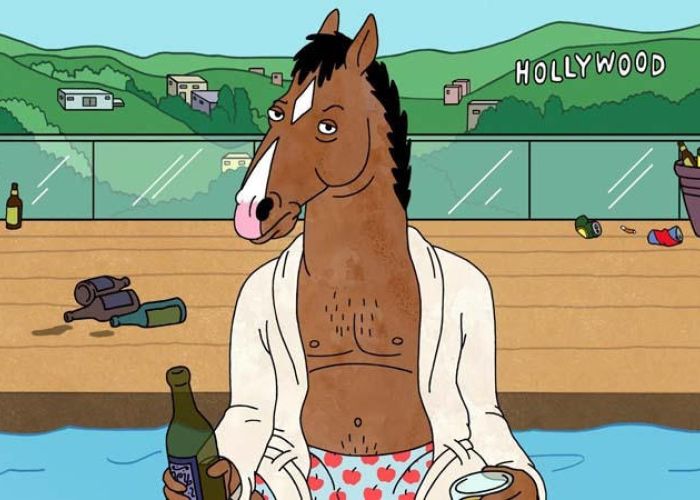 BoJack Horseman, un adinerado caballo que alcanza el estrellato gracias a una famosa serie de los 90’s