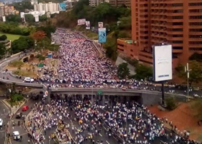 Manifestación en Venezuela el 23 de enero de 2019. Foto: Human Rights Watch.