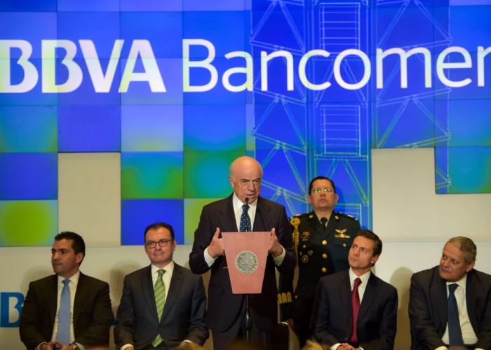 Francisco González, ex presidente de BBVA durante la inauguración de la Torre Bancomer en febrero de 2016.