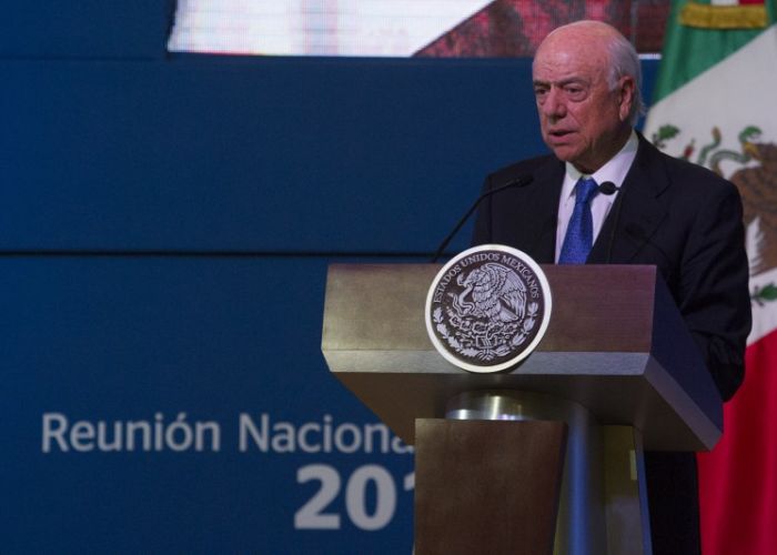 Francisco González, presidente del BBVA, en mayo de 2018 agradece la condecoración que le otorga el gobierno mexicano de la Orden del Águila Azteca en grado de Placa (BBVA)