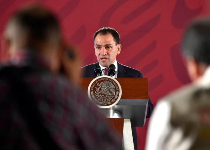 El secretario de Hacienda, Arturo Herrera, durante la conferencia de prensa este lunes 9 de septiembre en Palacio Nacional (Imagen: Gobierno de México)