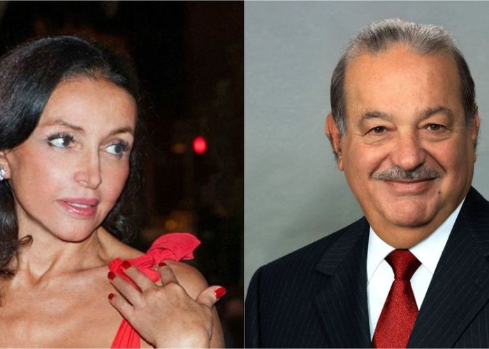 Los empresarios Esther Koplowitz y Carlos Slim, accionistas de la constructora FCC. Slim tomó el control de la empresa española en febrero de 2016