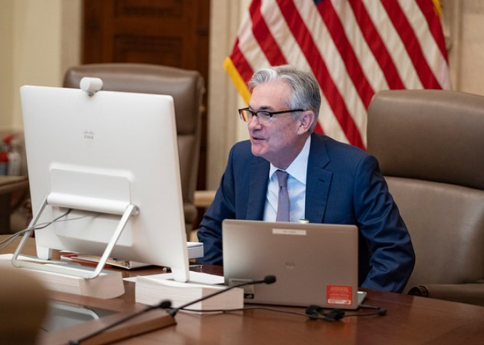 Jereme H. Powell, presidente de la Reserva Federal estadounidense, durante la conferencia de prensa virtual este miércoles 10 de junio (Foto: @federalreserve) 