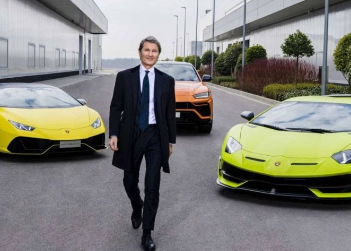Stephan Winkelmann, CEO de la firma italiana Lamborghini, en la presentación de resultados 2020 y perspectivas 2021 (Foto: lamborghini.com) 